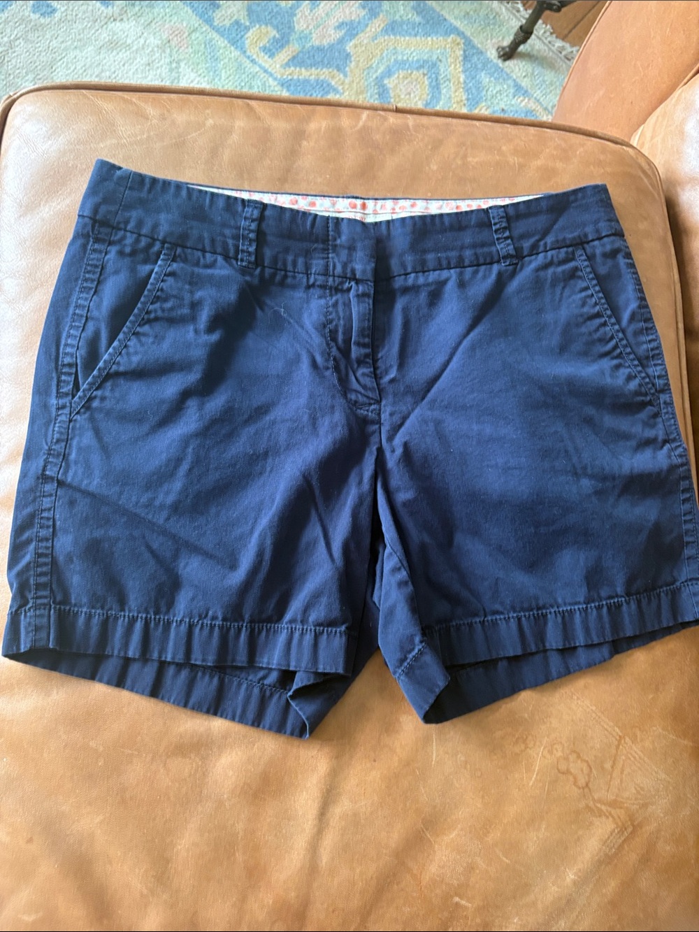 J. Crew Navy Cotton Bermuda Shorts